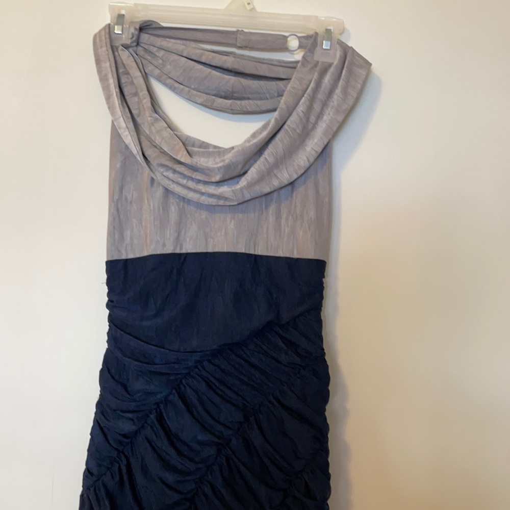 Agaci halter top navy blue & gray dress size small